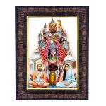 Hawai Shree Ramkrishna Paramhans Maa Sarada Designer Wall Hanging Engineered Wood Photo Frame for Worship Use 8.5x7inch SFDI00424BLKFRM