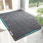Amro Door Mats for Home Entrance, Welcome Mats Outside, Indoor Rubber Mat, Door Step, Waterproof Bathmat Heavy Duty for Entry Areas Inside Door Mat Non-Slip Back Dirt Trapper (60x40 cm, Grey)