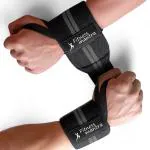 Fitness Mantra Wrist Band for Men & Women Gym Accessories|Wrist Supporter|Wrist Wrap|Wrist Strap|Hand Grip Band|Weight Lifting Band|WristElastic Band|Size:- 18 x 3 Inches|Color Grey|