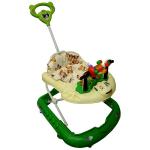 Goyal's Monkey Baby Musical & Lights, Foldable & Height Adjustable Walker with Parental Handle (Green)