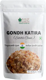 Bliss of Earth Gond Katira Pure Organic Edible Gum Tragacanth Gum Gond for Laddu Making (200Gm)