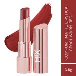 Bella Vita Organic Comfort Matte Priming Lipstick- CP001- NO STRESS (Warm Red)