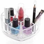 RAVINA Heart shape acrylic cosmetic stand | Brush Storage box Organizer | Acrylic Heart Shape Lipstick Holder | Acrylic Heart Shape cosmetic Organizer (HEART SHAPED)