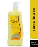 Olivia Protein Herbal Shampoo with Conditioner Dull Hair Nutrition 500 ml - Pack of 2