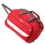 Urban Classic 65 Litres Polyester, Waterproof Strolley Duffle Bag- 2 Wheels - Luggage Bag (Red)