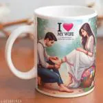 GOLDENCITY Ceramic Best Wife Ever Coffee Mug Gifts for Wife | Perfect Gifts for Loved Ones | Couple Love Gifts for Special Occasion| Festival Coffee Mug Gifts | Design 3