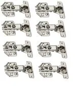 4-YOU Silver Stainless Steel Inset 14 to 22 mm Auto Close Premium Concealed Hinges - 15 Degree Crank (pack of 4)