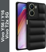 Fashionury Back Cover for Vivo Y16, Vivo Y56, Vivo T2x 5G (Black, Camera Bump Protector, Pack of: 1)