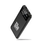 TP TROOPS Power 10000 mAh Power Bank with Dual Input(Type C + Micro), Dual USB Output, LED Lite LCD Screen,Indicator, Wake up Button, 22W Max Output, 5.1V (BLACK)