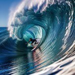 Love Creation 12x18 Size poster print for creative wall art- catch-the-wave-10268(Non Sticker)