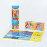 Rabbit 50 Pencil Jar, 12 Poster Colors, Drawing Book Multicolor