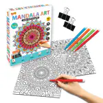 Junior Fashion Art Colouring Kit for Adults & Kids (5-99 Years) - Art & Craft Kit for Girls - Mandala Kit for Girls - Art & Craft Set for Kids - Colouring Kit with 12 Unique Designs, Sketch Pens - Gifting, Mind Relaxation Kit