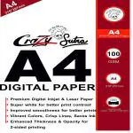 Crazy Sutra 100Gsm Paper Plane Set of 100 Sheets A4 Size Pure White