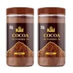 Mr.Kool 100% Natural Ghana Cocoa Powder 100gm for Baking Cake, Chocolate, Muffin, Etc. Pack of 2