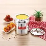 HAZEL Stainless Steel Oil / Ghee Storage Container, 1.1 Litre