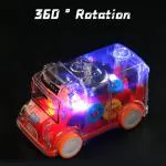 KTRS Enterprise Gear Bus for Kids, Mini School Bus with Tinkling Sound and Light Toy for Kids Above 3 Years, BIS Approved