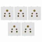 CONA 9316 Status 2 in 1 Socket 6A, White - Pack of 105|3 Pin Socket|Modular Socket|Electrical Socket