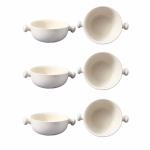 Caffeine White Ceramic Snacks Bowl (Pack Of 6)