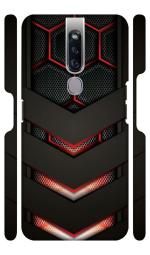 YAPZONE | Gaming Red Black Abstract | Designer Printed Hard Back Cover for Oppo F11 Pro Premium & Attractive Case for Your Smartphone