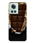 BHAI COVER One Plus 10R Poly Carbonate Light Weight and Slim Chocolate with Open Art Mobile Back Cover 50 x 30 x 70 mm