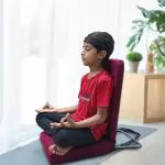 Kawachi Portable Relaxing Folding Yoga Meditation Back Support Study, Reading Floor Chair for Kids