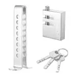 AllExtreme CQ-248 8 Hole Brake Clutch Pedal Car Lock Universal Anti-Theft Adjustable Accelerator Throttle Locking Rod