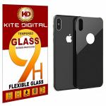 Kite Digital iPhone X/iPhone Xs Black Back 5D Premium Tempered Glass Screen Protector Slim 9H Hard 2.5D