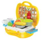 Kingdom Of Play Luxury Kitchen set cooking toy with suitcase and kitchen accessories Multicolor 24M+