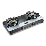 Prestige Svachh Duo Toughened Glasstop Gas Stove with Liftable 2 Burners (Black) - GTSD 02