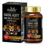 Kudos Shilajit Musli Gold Capsules | Male Problems Management | 20 Capsules | GMP Certified