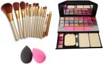 BUYTYA Makeup Kit Combo - 2 Makeup Sponge, 12 Brushes Set