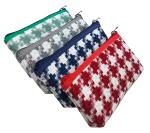 Shining Zon Pencil Pouch Zippers for Office for Girls & Boys Pen Case for School Stationary Birthday Gift Multi-Utility Cloth Pouch for Cosmetics (Assorted Colours, Pack of 4)
