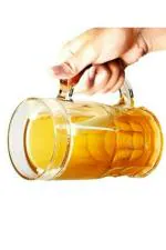 Doveaz Plastic Double Wall Frosty Beer Mug with Jelly Inside, Clear, 330ml