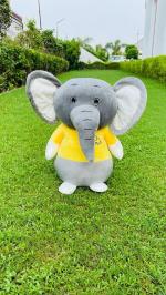 FUN ZOO Soft Plushie Stuffed Cute Classy Elle Grey Color 40CM Gift for kids