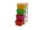 Supreme Furniture Plastic Chest Multipurpose Utility Product with 4 Drawers- (Multicolour)