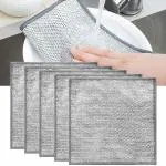 KATHIYAWADI 5 Pack Wire Dishwashing Rags - Multipurpose Wire Dishwashing Rags for Wet and Dry, Non-Scratch Wire Dishcloth, Multifunctional Kitchen Cleaning Cloths for Dishes, Sinks, Counters, Stove Tops