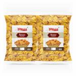 Okhli Musal Brand Falhari Roasted Kerala Yellow Banana Chips Tasty Yummy Snack Healthy Snack- 800gm(Pack of 2x 400gm)