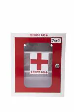 DEVRSHREE Emergency First Aid Kit Box/Emergency Medical Box/First Aid Box/Wall Mount/Multi Compartment(Size:33 x 29 x 8 cm) (Color: Red & Ivory)