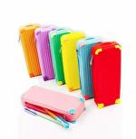 Weshopaholic Multolor 21 x 8.4 x 5 cm Silone Suitcase Shaped Pencil Pouch (Pack of 6)
