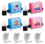 ZURU BUNCH Math Roller Stamp - 4PCS Roller Digital Teaching Stamp(Addition, Subtraction, Multiplication and Division) Within 100 Math Practice Roller Stamp, for Teachers Kids Home School