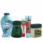 Nova Cream Combo Pack of Ayurvedic Cream + Ayurvedic Rash & Itch Cure + Lip Cure + Petroleum Jelly + Prickly Heat Talc | Pack of 5