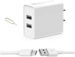 Badger Wall Charger Accessory Combo for Xiaomi Redmi 9 Prime Fast Charger Original Adapter like Wall Charger and Mobile Power Adapter Cable Android Smartphone Charger High Speed Travel Charger With 1 Meter TYPE- C USB Data Transfer Cable (White)