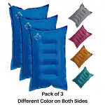 PM Square's Inflatable Pack of 3 Air Travel Pillow for Train, Bus, Camping, Hostel and Office