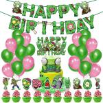 Zyozique Zombies Birthday Party Supplies for Kids - Zombies Party Decorations Set Include Happy Birthday Banner,Cupcake Toppers, Cake Toppers and Balloons (Pack of 37)