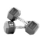 MAPACHE Dumbbell Set For Home Gym Dumbbell Hexagonal Dumbbell 7.5 Kg X 2 Set Fitness Gym Dumbbell Set For Home Workout Anti Skid Rubber Dumbbell Weights (7.5Kg), Black