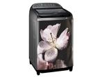 Divinedesigns Multicolor Vinyl Black Lilly Flower Washing Machine Sticker - 61 X 89 Cm