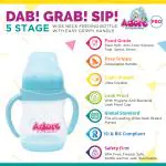 Adore 5 Stage Wide Neck Feeding Bottle with Handle- Leak Proof - Food Grade - 150ml
