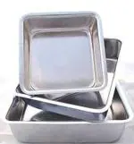 ShopiMoz Cake Decor Square Shape Aluminum 3 in 1 Cake Mould Set of 3