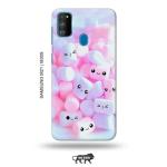 Tweakymod Printed Cute FAces Back Cover For Samsung M30S