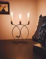 blissful decor Candle Stick Holder Candle Stand 3 Slots Candle Holder for Christmas Valentine's Day Decoration Theme Party Decorations Table Top Centerpiece Candle Holder, Dinning Table Decor